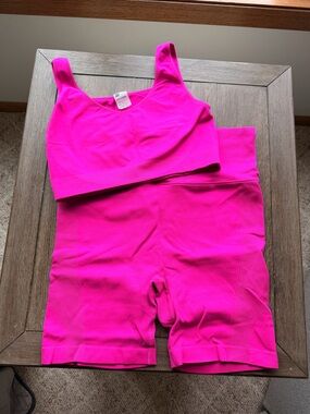 all in motion Hot Pink Seamless Active Set XXL